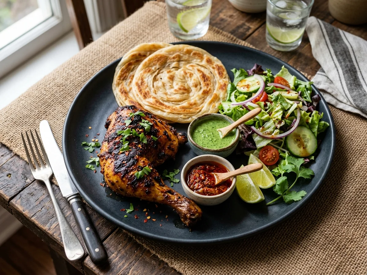 Grilled Chicken + 2 Paratha + Salad + 2 Sauce from Ceylon Kitchen